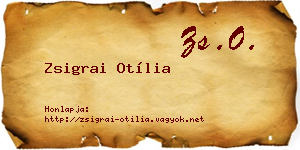 Zsigrai Otília névjegykártya